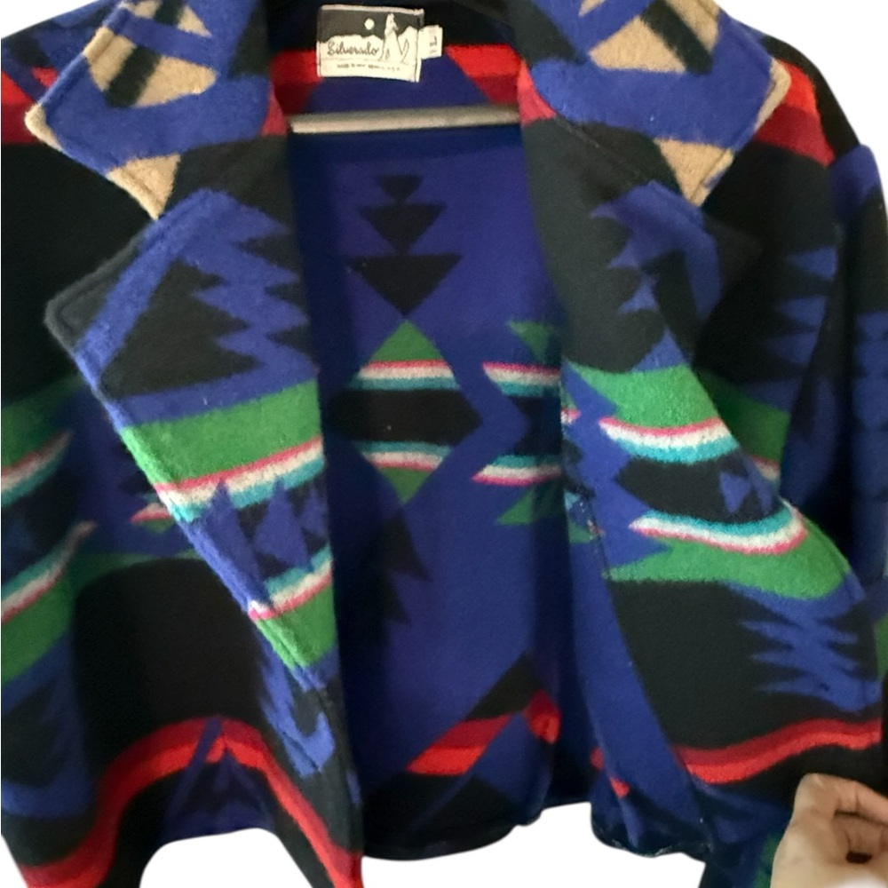 Silverado Jacket Womens large Southwest Aztec Wool Coat Western Boho - Picture 5 of 6